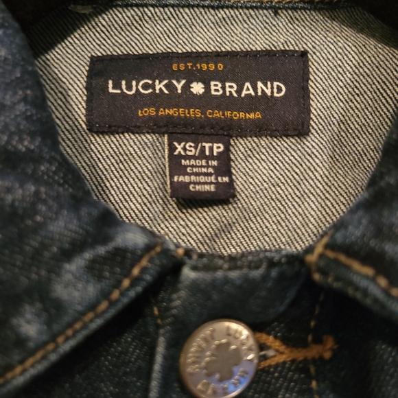 Lucky Brand The Tomboy Jean Jacket Dark Wash Vintage Denim NWOT *sz XS* - Picture 10 of 16